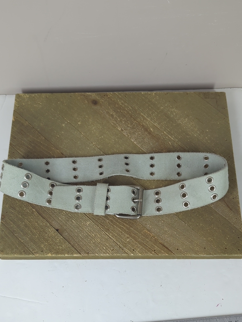 Suede Grommet Belt Vintage Buffalo Small
